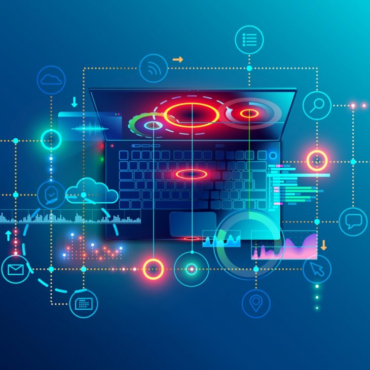 New-features-portal-1001x1001 Programming or Software development abstract concept. Top view at screen laptop with business icons, programming language or fragments coding. Technology banner of Software developer company ; Shutterstock ID 1193397784; Customer_ID: AG13